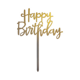 Happy Birthday Cake Topper - Plain, Acrylic