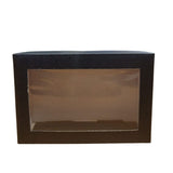Biscuit Boxes Black With Window Assorted Sizes