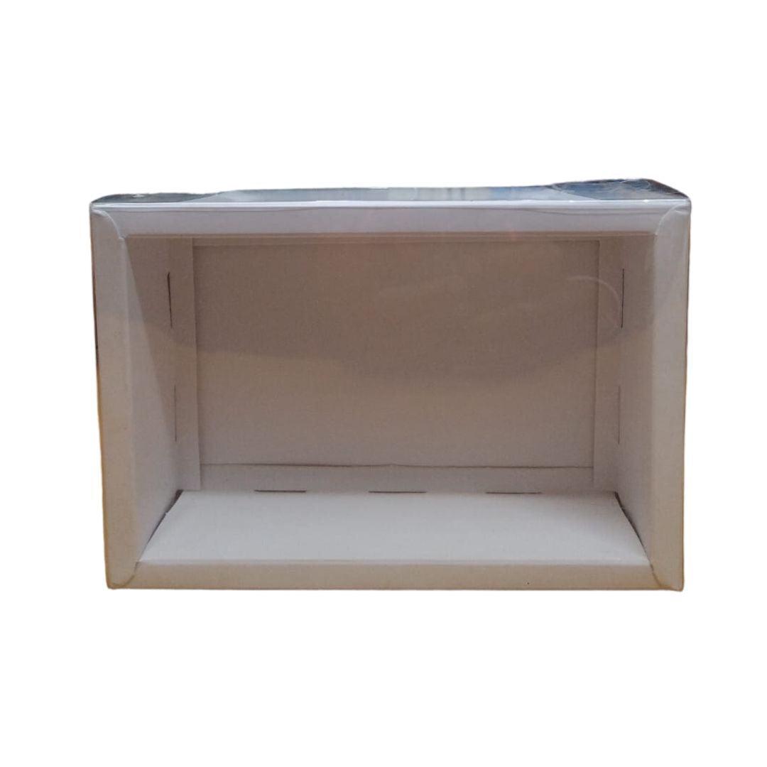 Biscuit Boxes White With Clear Lid Assorted Sizes