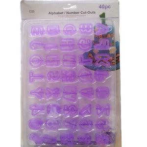 Biscuit Cutters Number & Alphabet 40pc