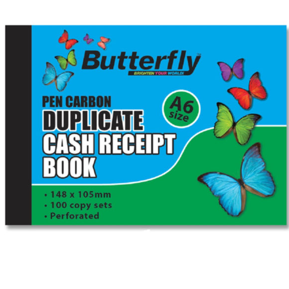 Butterfly A6 Duplicate Receipt Book