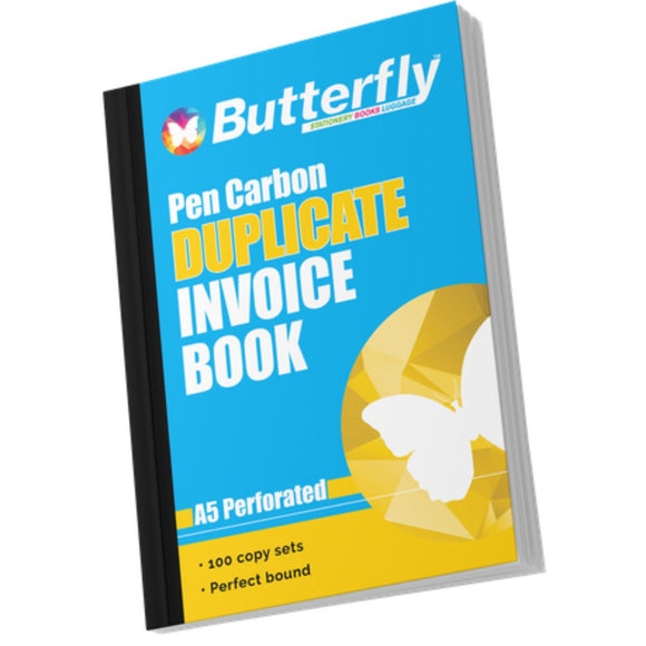 Butterfly A5 Duplicate Invoice Book