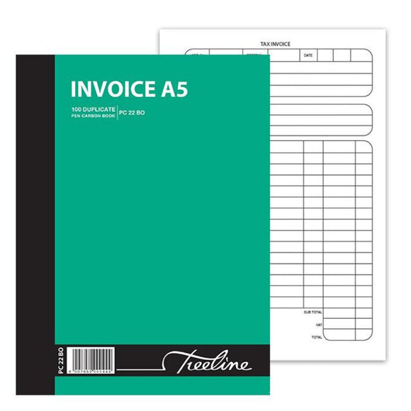 Treeline A5 Invoice Book