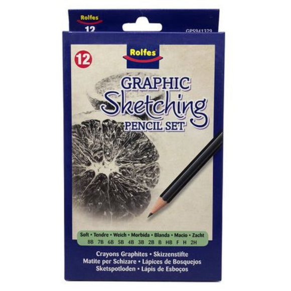 Rolfes Graphic Sketching Pencil Set of 12