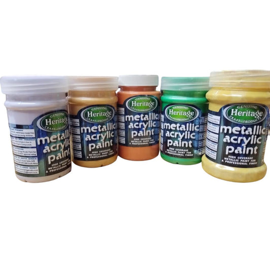 Metallic Acrylic Paint 250ml Assorted Colours