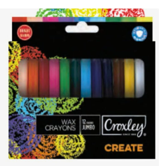 Croxley Jumbo Wax Crayons 12 pack