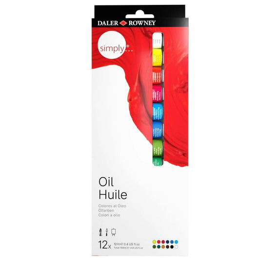 Daler Rowney Oil Paints 12 x 12ml Assorted colours