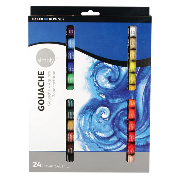 Daler Rowney Gouache 24 x 12ml Assorted Colours.