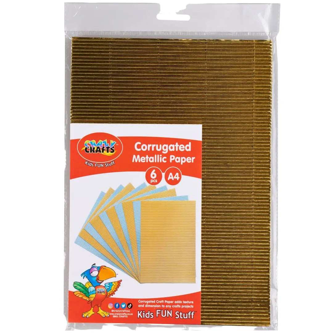 Metallic Corrugated Paper Gold 6pc Honey Bee