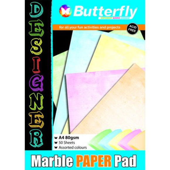 Butterfly Marble Paper Pad