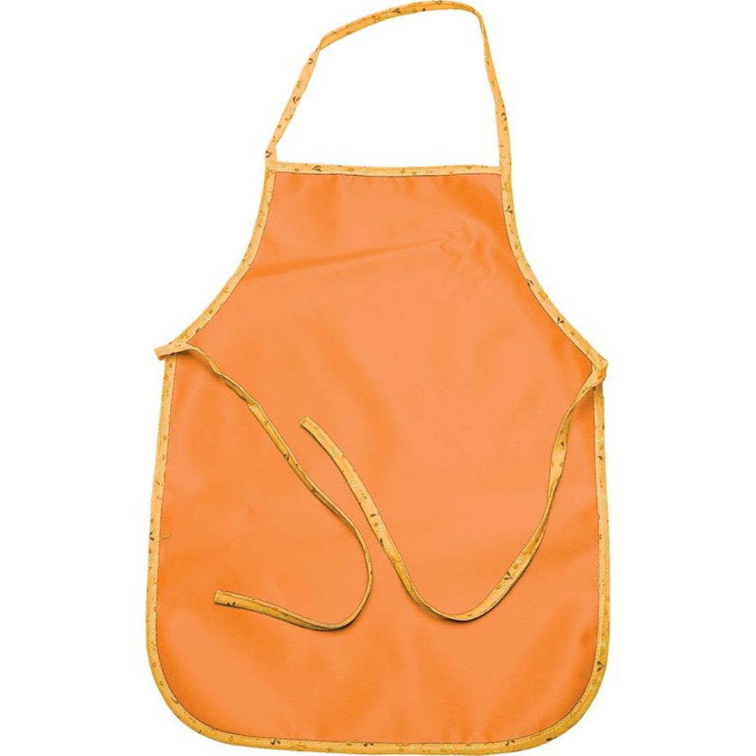 Plastic Kiddies Apron - Full Orange