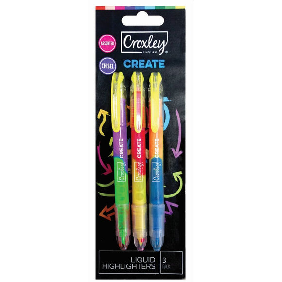 Liquid Highlighters Pack of 3