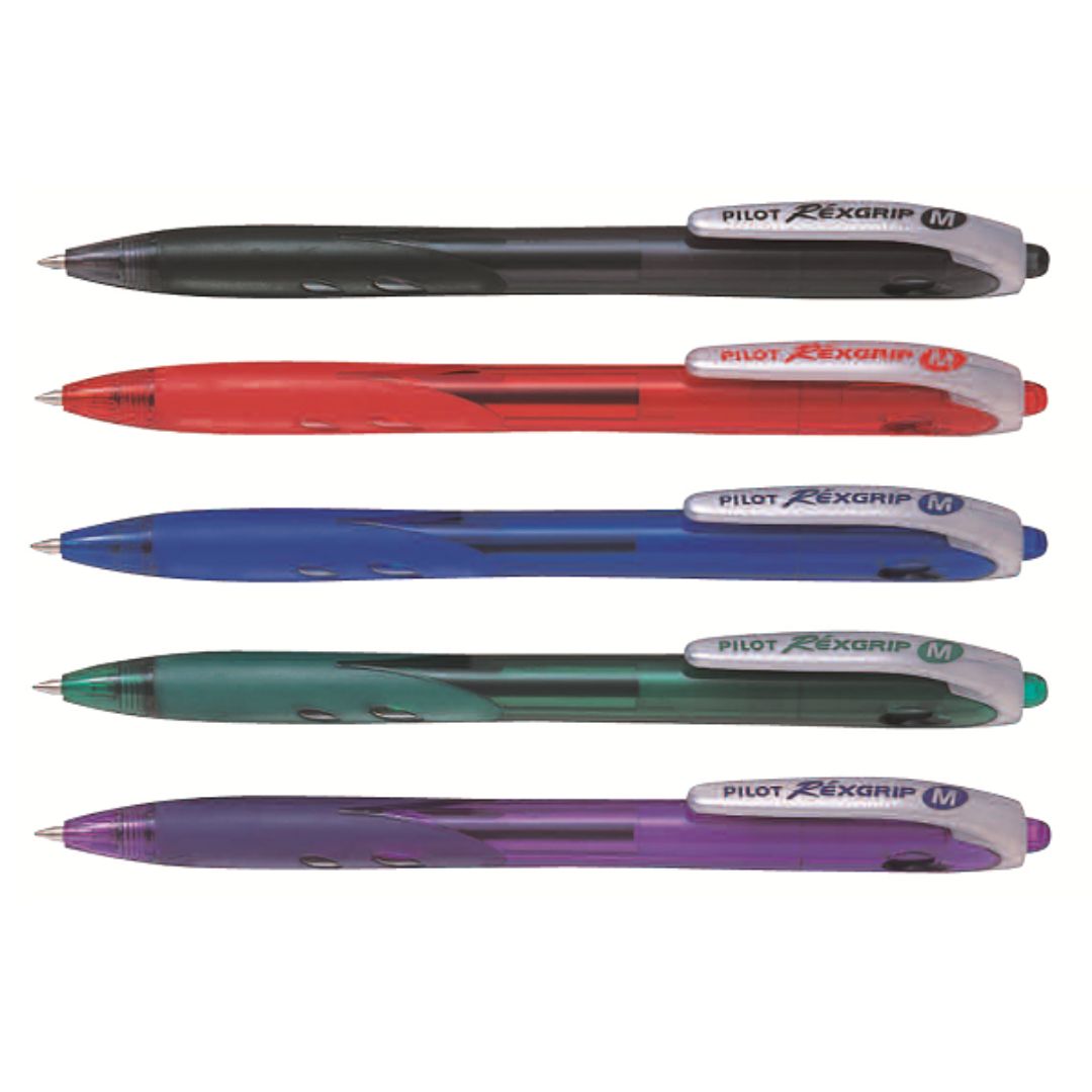 Pilot Rexgrip Medium Assorted Colours