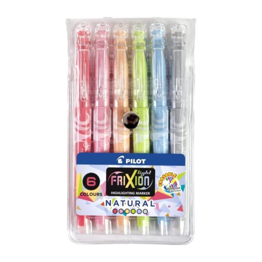 Pilot Frixion highlighting marker 6 colour