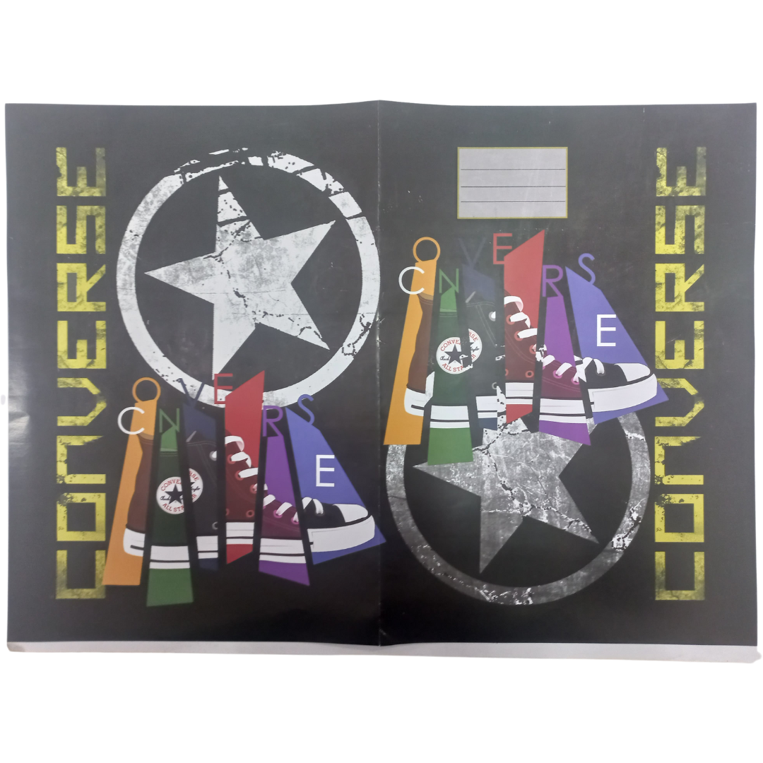 A4 Precut Book Covers - Converse Design - Pack of 5