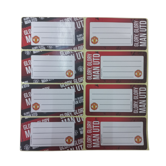 Manchester United Book Labels