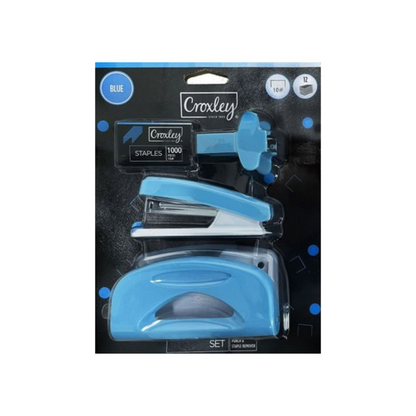 Croxley Combo Set (Stapler, Staples, Punch, Staple Remover)