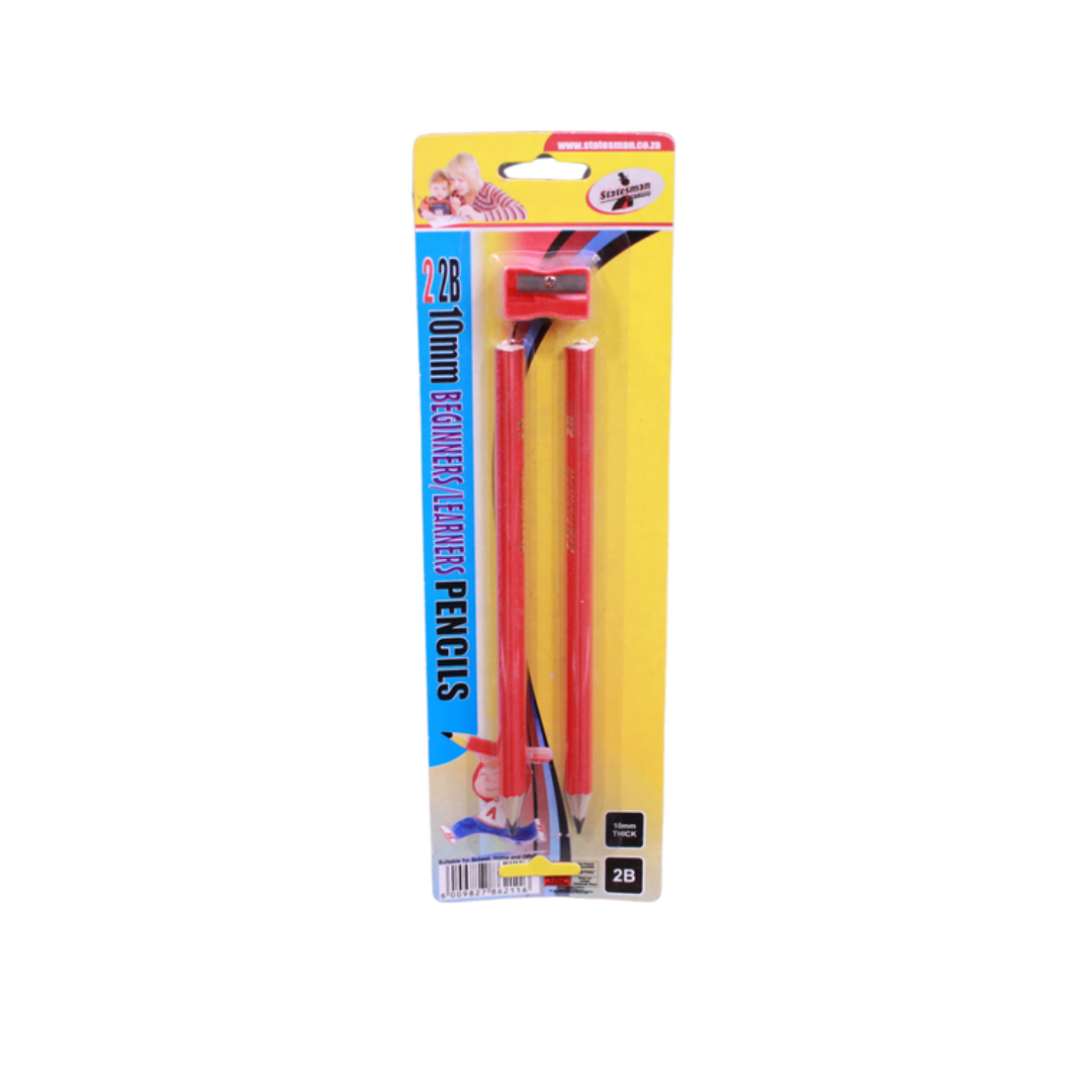 Statesmen Beginner Pencils 2B 2 Pack