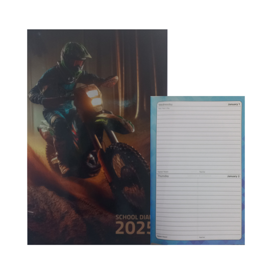 School Diary 2025 - Dirt Bike