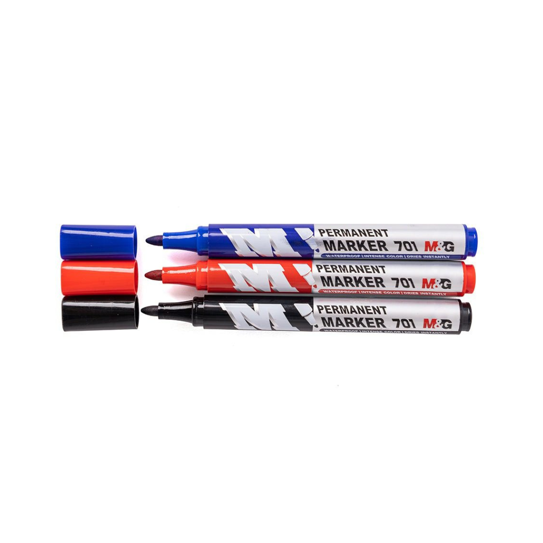 M&G Permanent Markers - Bullet, Box Of 3