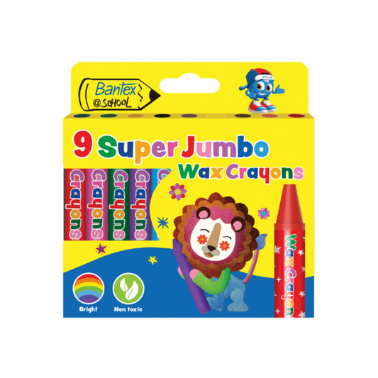 Bantex Jumbo Wax Crayons 9's