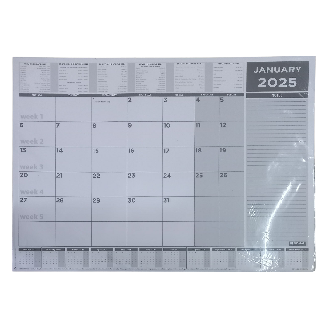 Donau Desk Pad Calendar 2025