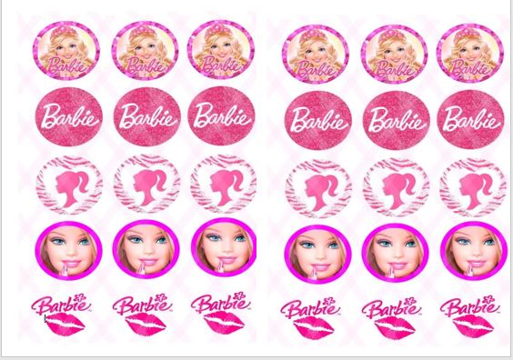 Edible Print - Barbie Cupcakes