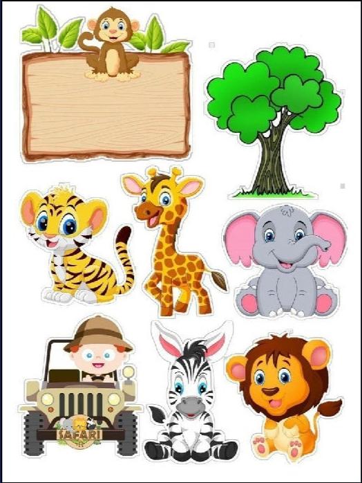 Edible Print - Safari Animals