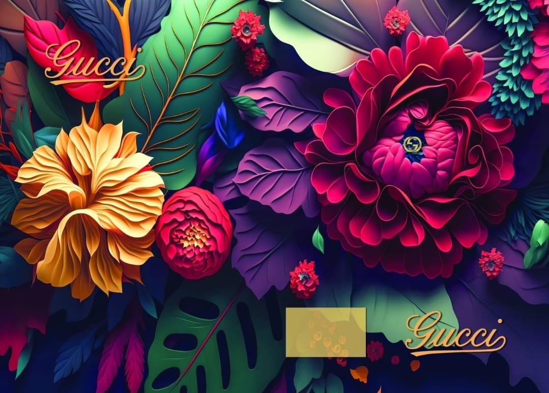 A4 Precut Book Covers - Gucci Floral