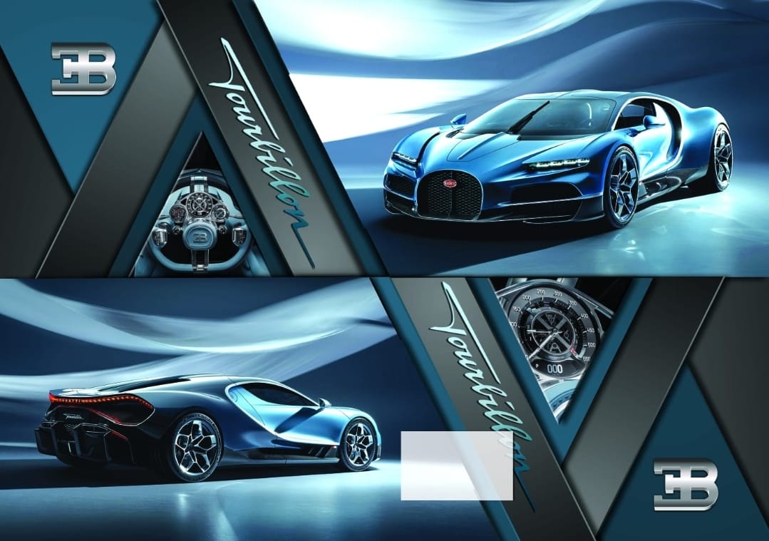 A4 Precut Book Covers - Bugatti Tourbillon