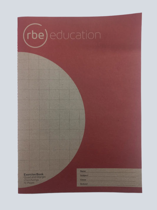 A4 Softcover 17MM Quad And Margin 72 Page, RBE Education