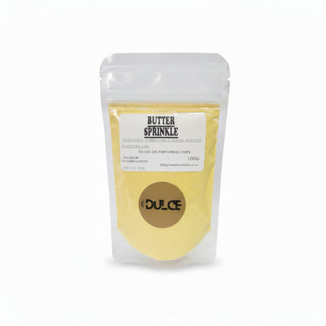 Butter sprinkle spice seasoning pack for popcorn and chips