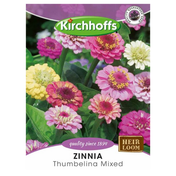 Zinnia (Thumbelina mixed) - Kirchhoff Seeds, Flowers