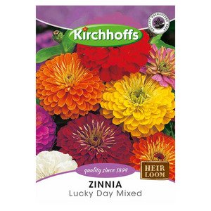 Zinnia (Lucky Day Mixed) - Kirchhoff Seeds, Flowers