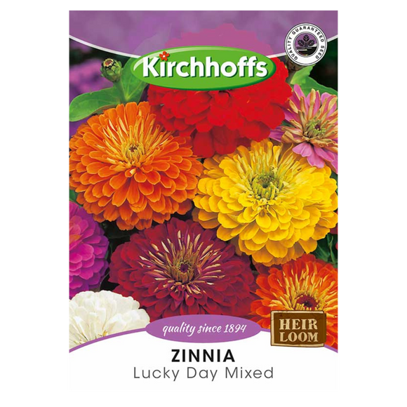 Zinnia (Lucky Day Mixed) - Kirchhoff Seeds, Flowers
