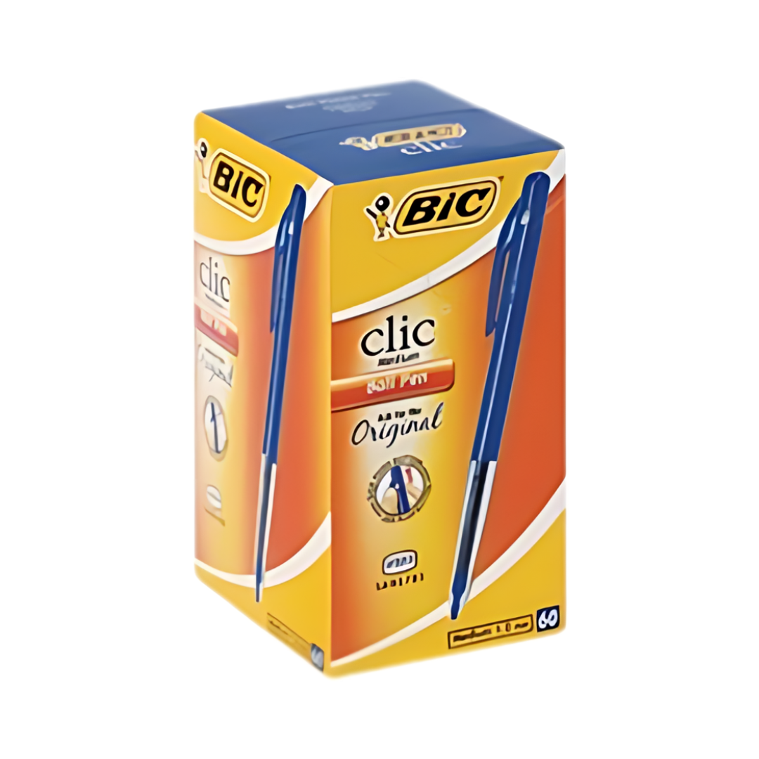 BIC Click Medium Point Pen - Box - Black/ Blue / Red