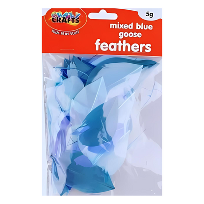 Crazy Crafts Mixed Goose Feathers - Standard, Assorted Colours, 5g