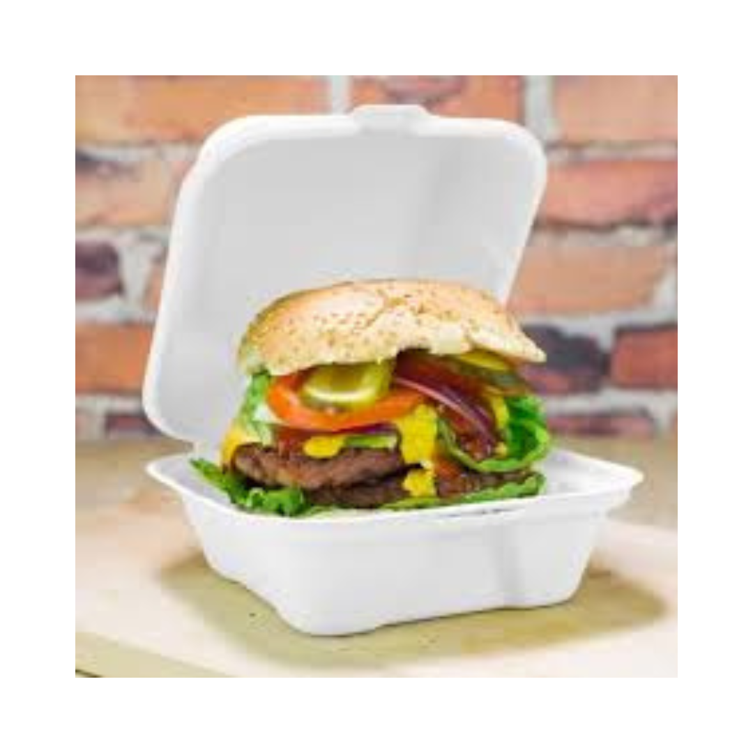 Single Burger Takeaway Boxes - 25s, 50s, 100s, Polystyrene