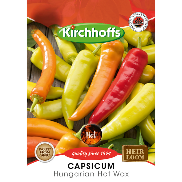 Capsicum (Hungarian Hot Wax) - Kirchhoff Seeds, Vegetables