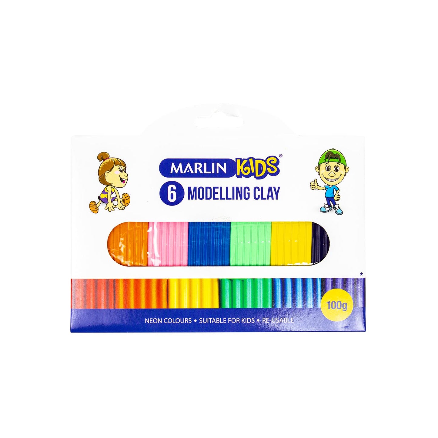 Marlin Kids modelling clay 6 colour