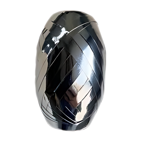 Bobbin Metallic Ribbon - Poly Ribbon, Silver, 20m