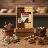 Dewchoc Double Choc Baking Chocolate – Milk & White Chocolate | 400g