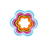 Flower Biscuit Plastic Cutter - 5pc