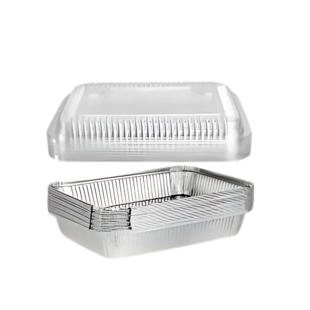 Foil Trays With Lids with plastic Lids - 5 pcs