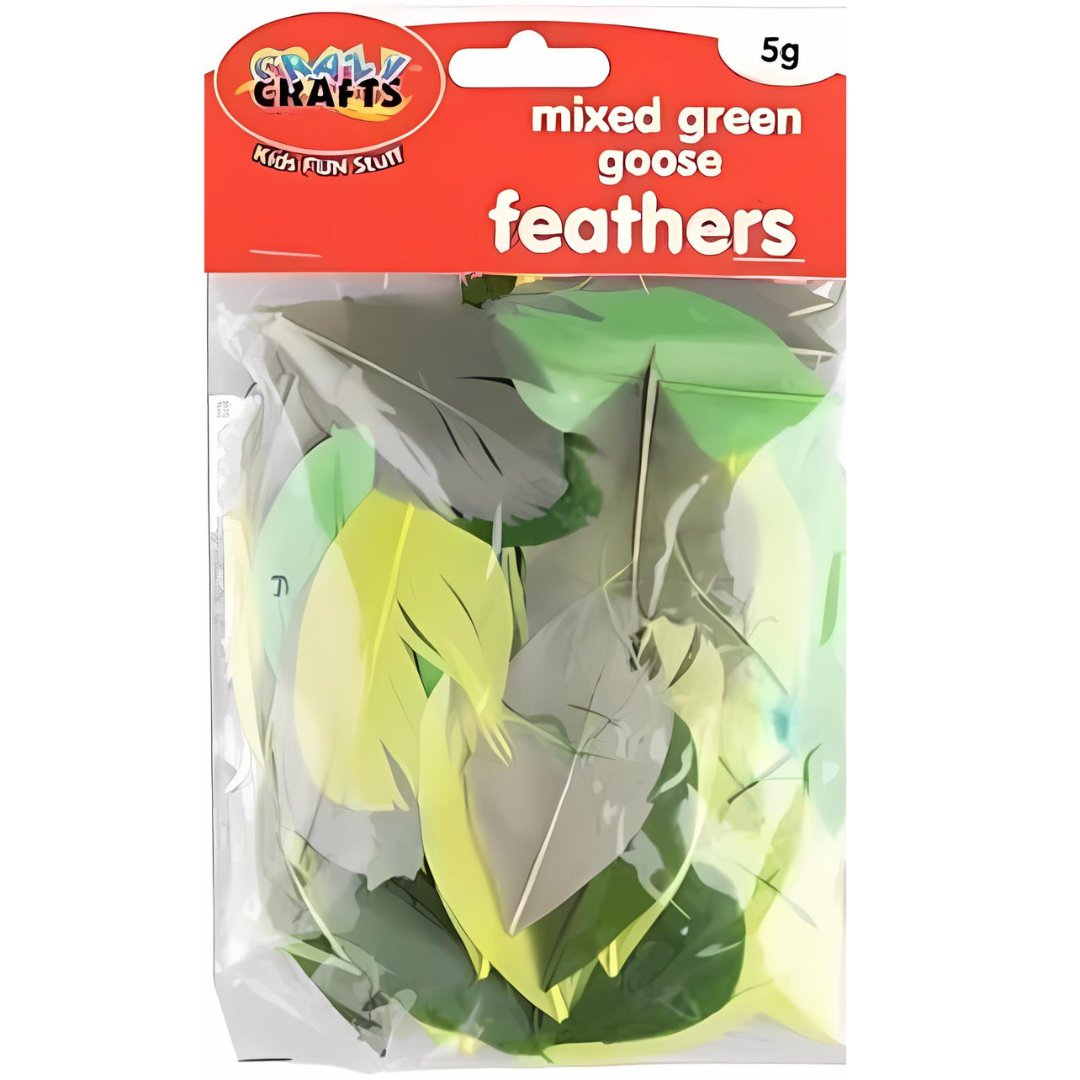 Crazy Crafts Mixed Goose Feathers - Standard, Assorted Colours, 5g