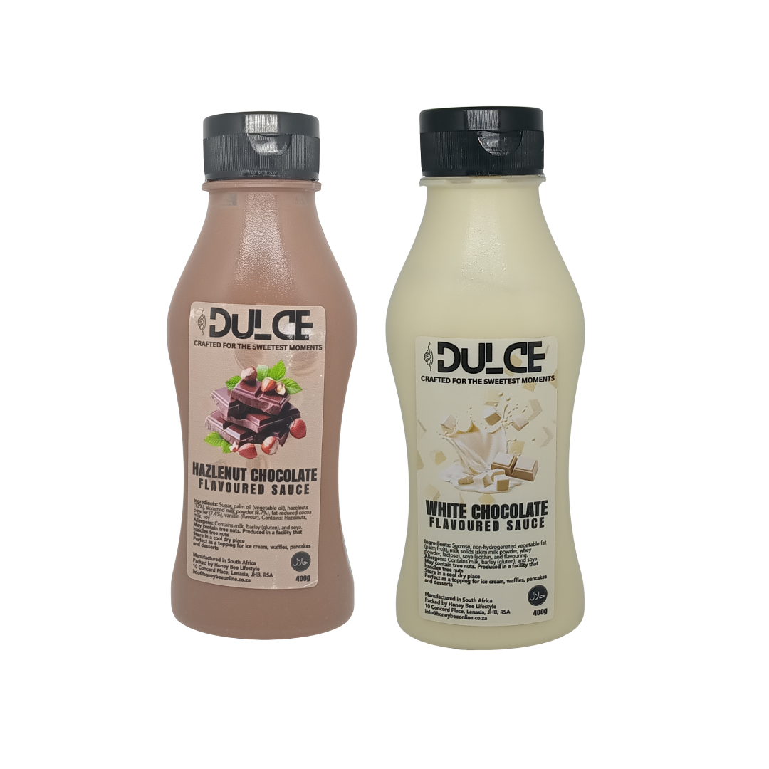 Dulce Hazelnut & White Chocolate Sauce Combo