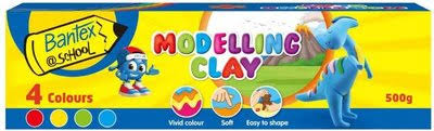 Bantex modelling clay 500g 4 colour