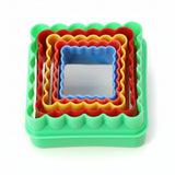 Square Biscuit Plastic Cutter - 5pc