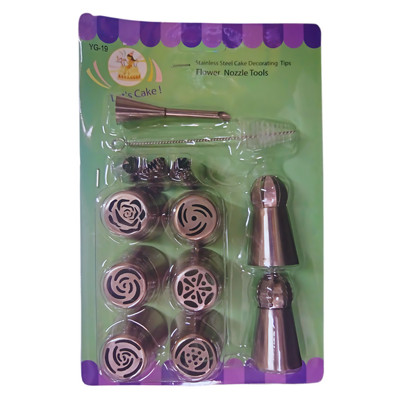 Flower Nozzle Tools - 13pc, Stainless Steel