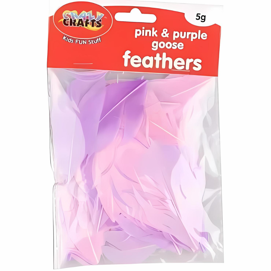 Crazy Crafts Mixed Goose Feathers - Standard, Assorted Colours, 5g